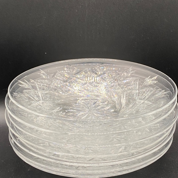 8x crystal ice cream dishes. VTG 1960's hand blown and cut Webb Corbett England - Picture 3 of 8